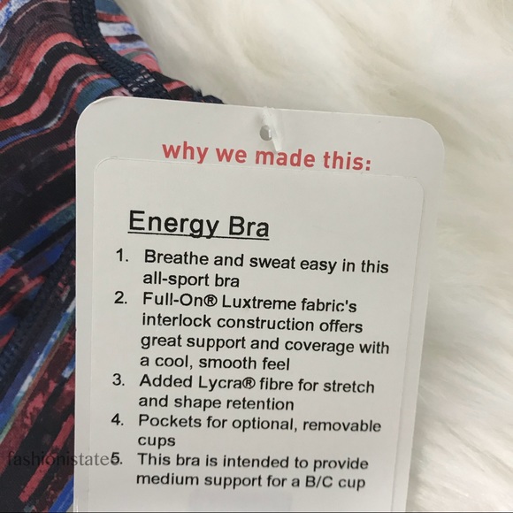 NWT LULULEMON ENERGY BRA HAWM HINSHU ALPINE MULTI - Picture 5 of 8